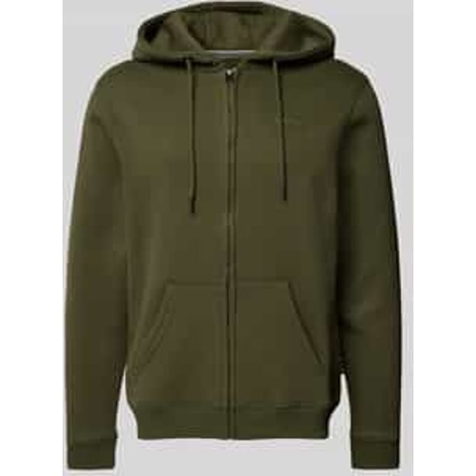 Sweatjack met labeldetail, model 'Downton'