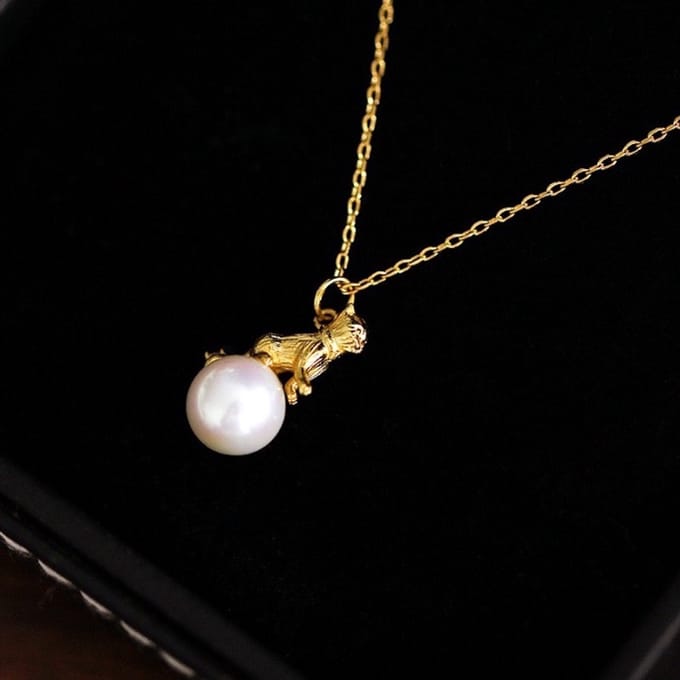 Schattige Asymmetrische Kat Ketting