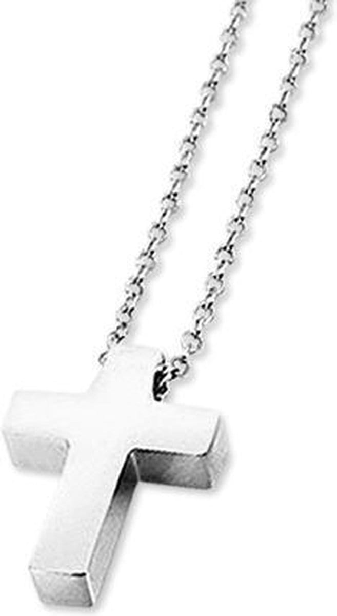 Amanto Ketting Evrin - 316L Staal - Kruis - 15x11mm - 42cm