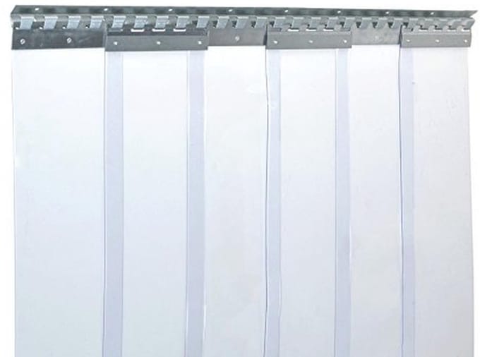 PVC Strokengordijn 2x200mm - 2.00m x 0.90m - Voorgeïnstalleerd en Duurzaam