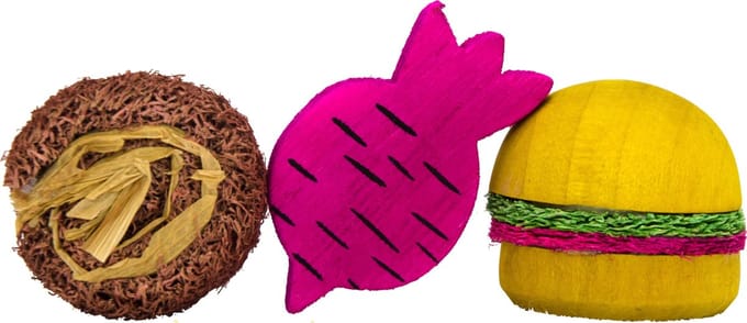 Pawise Play & Chew Wood'n Loofah