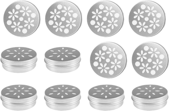 Hondengeurtrainingsset - Snuffelblikjes - Geurspelletjes - Geperforeerd deksel - 12 Stuks - Metaal