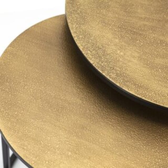 Furnilux Setto brass –bijzet tafels small set van 2 - zwart