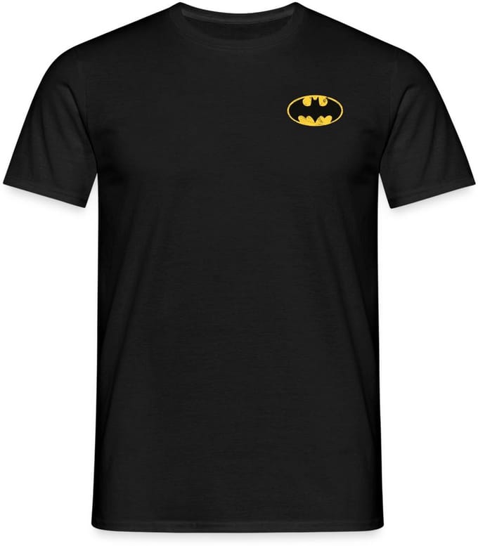 Batman small Logo Used Look T-Shirt Heren