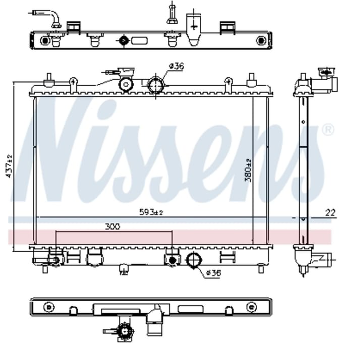 Radiator, motorkoeling NISSENS 606273