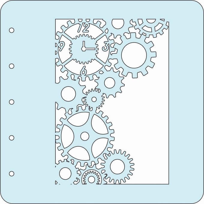 Nellie Snellen Various A6 Stencil Clock