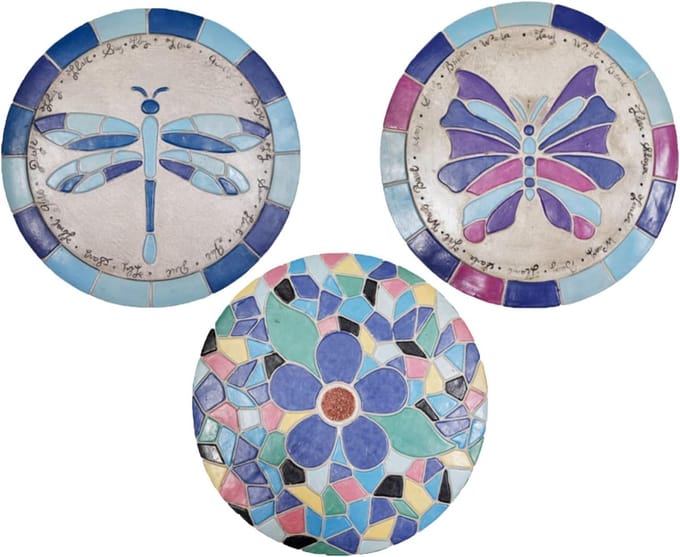 Stapstenen Tuin - Tuinpad Stenen - Gazon Decoratie - Set van 3 - 35 cm Diameter