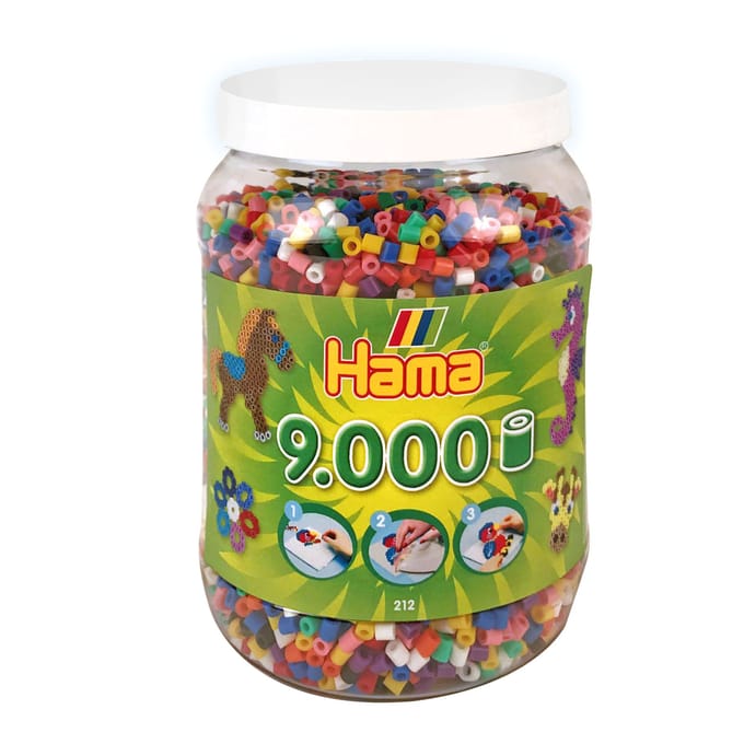 Hama Strijkkralenton - 9000 stuks in primaire kleuren