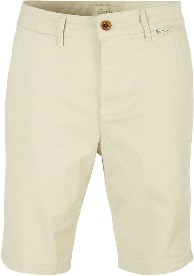 WOTEGA Heren Chinoshorts Spring – Regular Fit – Katoen Stretch – Lichtbeige – 5-pocket