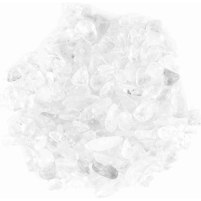 Getrommelde steenslag, vermalen natuurlijke kristalkwartsstukken White crystal white