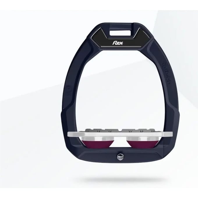 Veiligheidsontspanners Paardrijden Plat Grip Bruin/Grijs/Paars Flex-On Safe-On