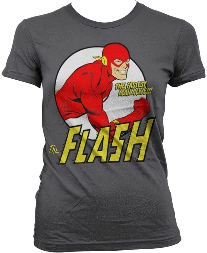 The Flash Fastest Man Alive T-shirt voor dames, donkergrijs