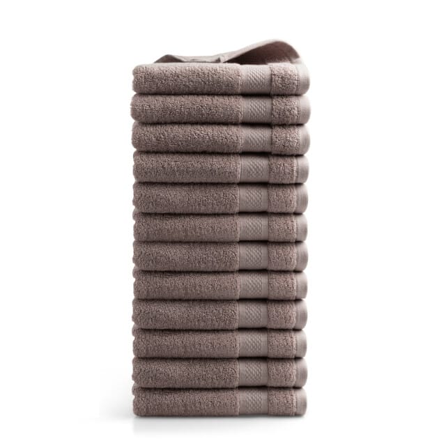 DoubleDry Handdoeken 50 x 100 - set van 12 - Hotel kwaliteit 500 g/m2 - 12x Nougat