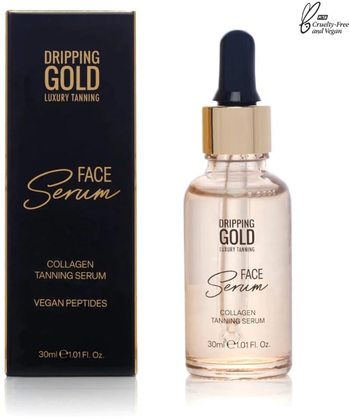 Dripping Gold | Collagen Tanning Serum Face Drops - 30ml - Vegan