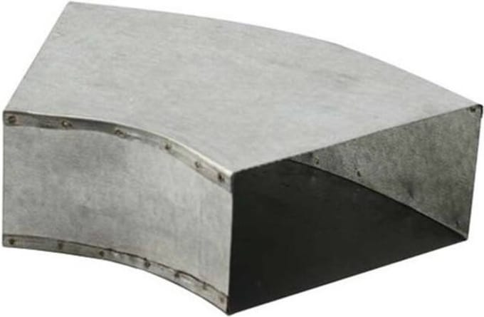 Instort ventilatiekanaal bocht 45 graden 300x80 horizontaal