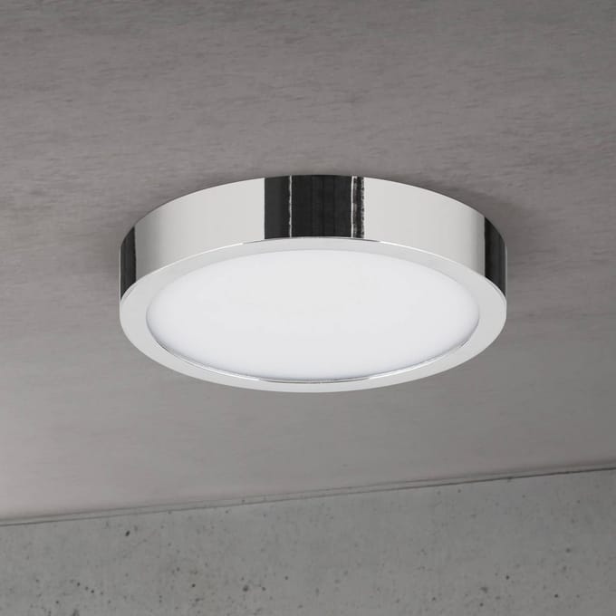 ORION LED plafondlamp Disc, chroomkleurig, Ø 14 cm, CCT, metaal