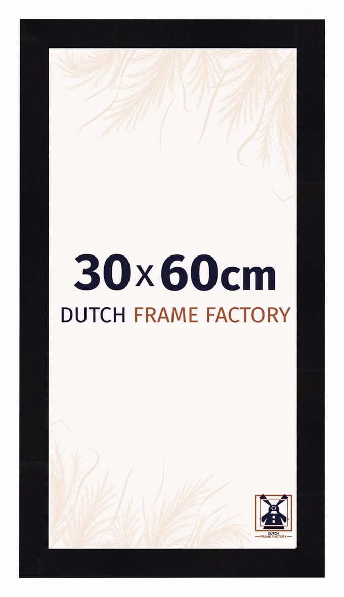 Fotolijst 30x60 cm - MDF - Zwart Hoogglans - Praag
