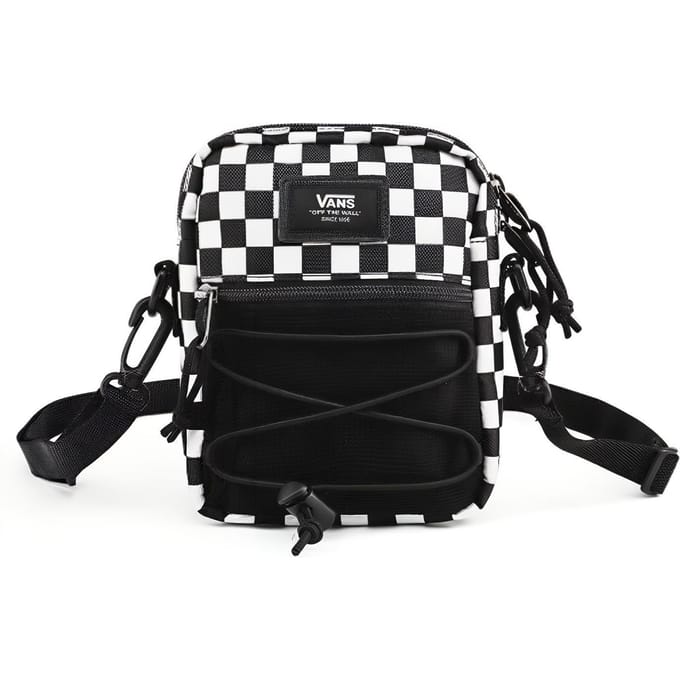 Vans Polyester Schoudertas, Crossbody Tas Normaal Unisex Zwart Wit VN0A3I5SHU0 black
