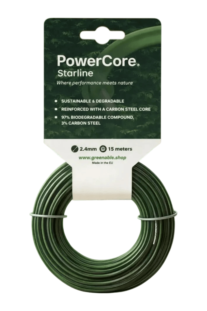 PowerCore Rond Trimmerdraad 2,4 Mm Met Carbonstalen Kern 45 Meter