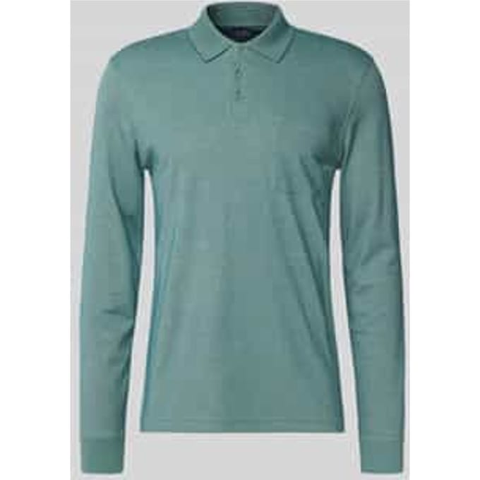 Regular fit poloshirt in design met lange mouwen