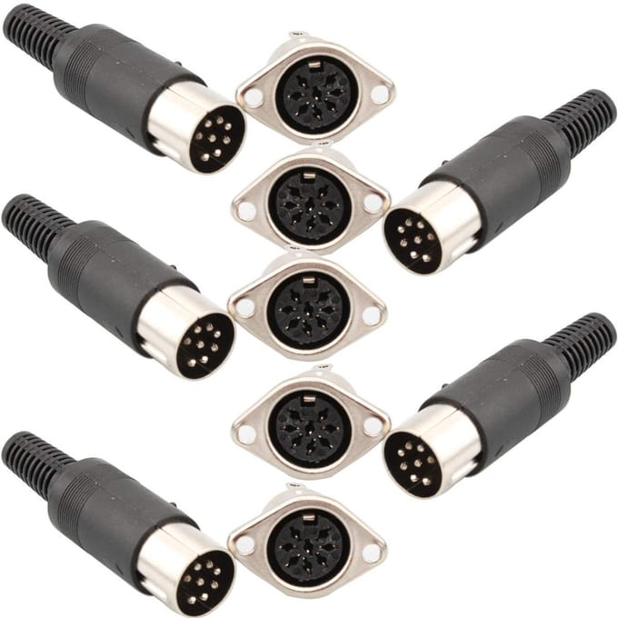 10Pcs 8-Pin DIN Power Socket Connector voor Audio en AV Panel Mount