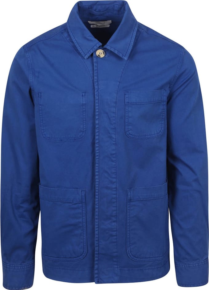 King Essentials The Benjamin Overshirt Royal Blauw - Maat S - Heren
