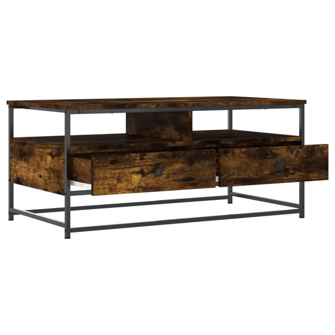 vidaXL - Salontafel - Gerookt - eiken - 100 - x - 51 - x - 45 - cm