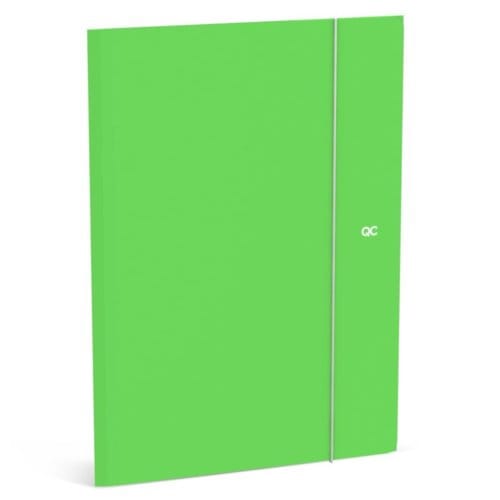 Qc colour limited edition - elastomap folio, neon groen