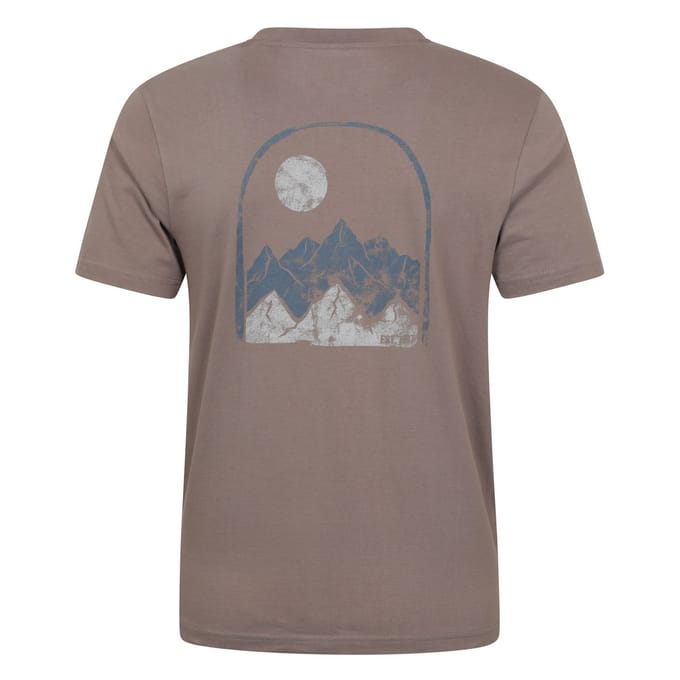Mountain Warehouse Heren Bergtoppen T-Shirt (Donker Beige)