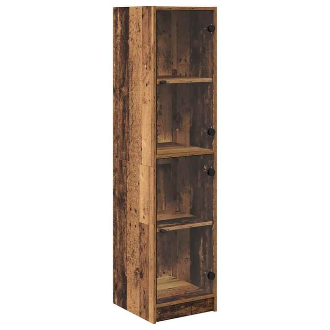 vidaXL Highboard Oud Hout 35 x 37 x 142 cm Bewerkt hout