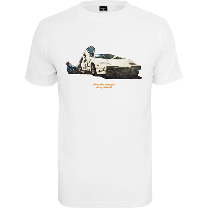 Mister Tee - Weekend Wolf Heren T-shirt - S - Wit
