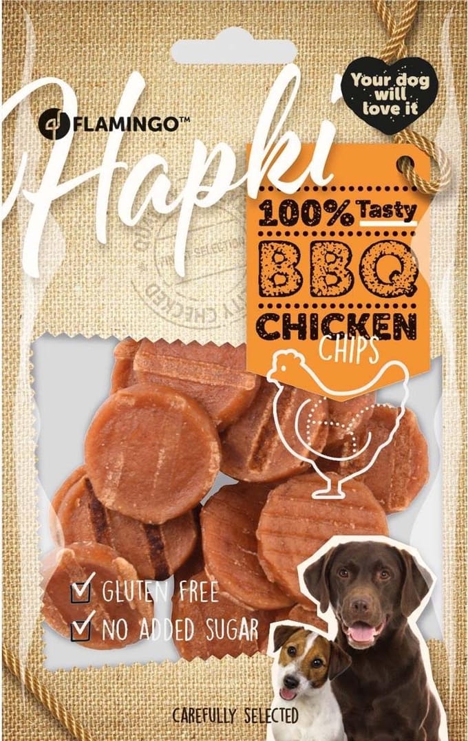 Hondensnack BBQ Chicken chips 85 gram