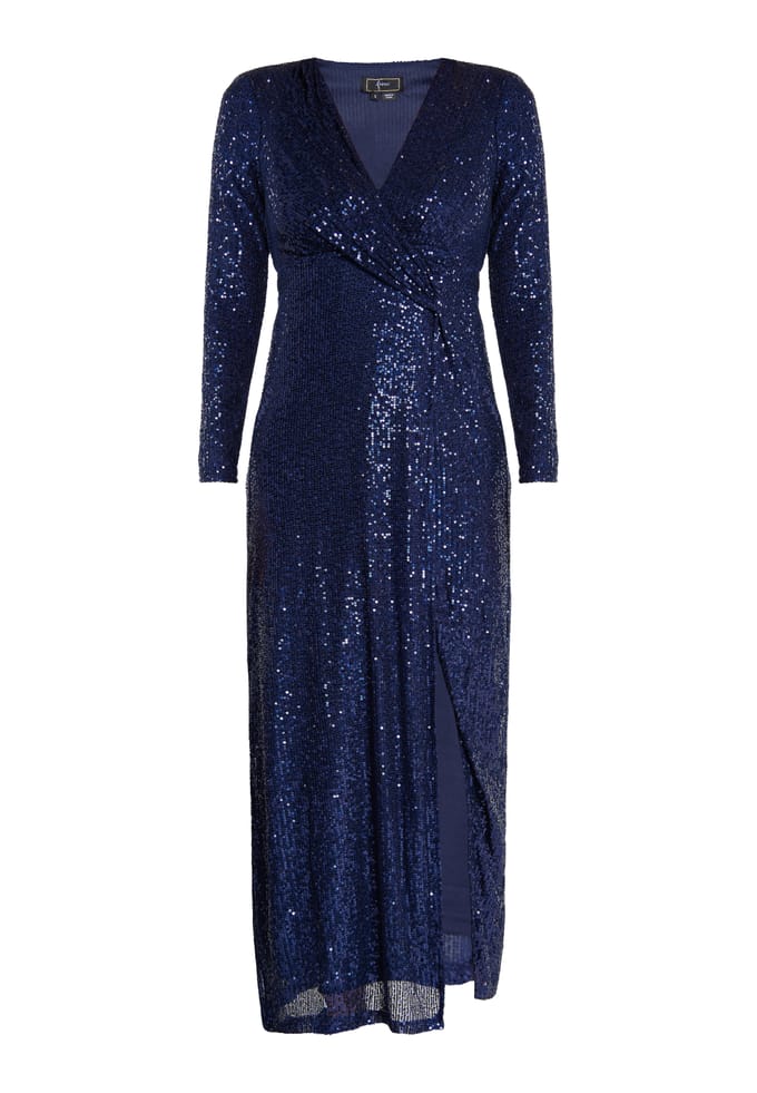 Faina Paillettenjurk Dames marine