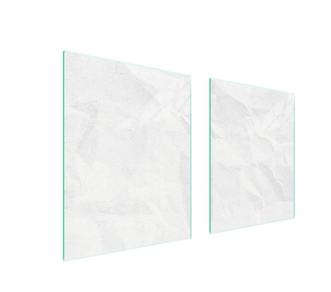 TMK ArtDeko Serie - Glas Beschermplaat - 85x52 cm - Wit - Veilig