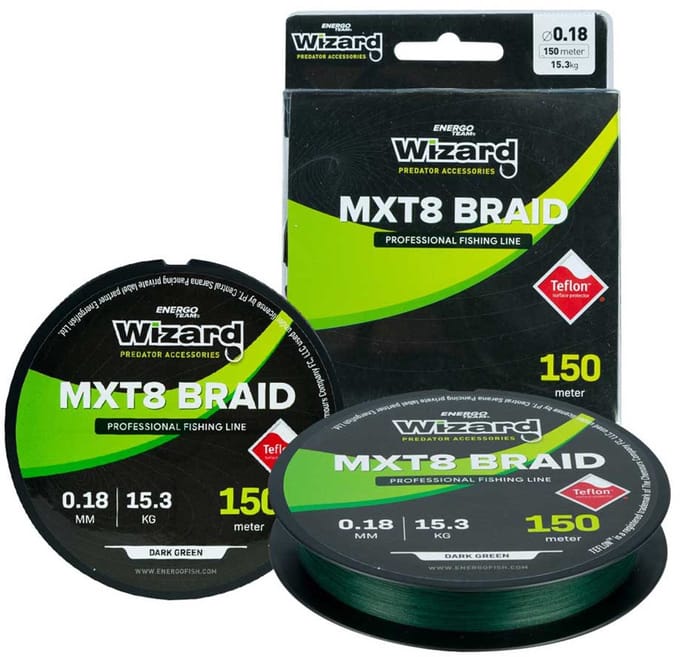Wizard Mxt8 150 M Gevlochten Vislijn Transparant 0.100 mm