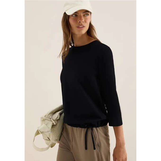 Slub Shirt met ronde hals