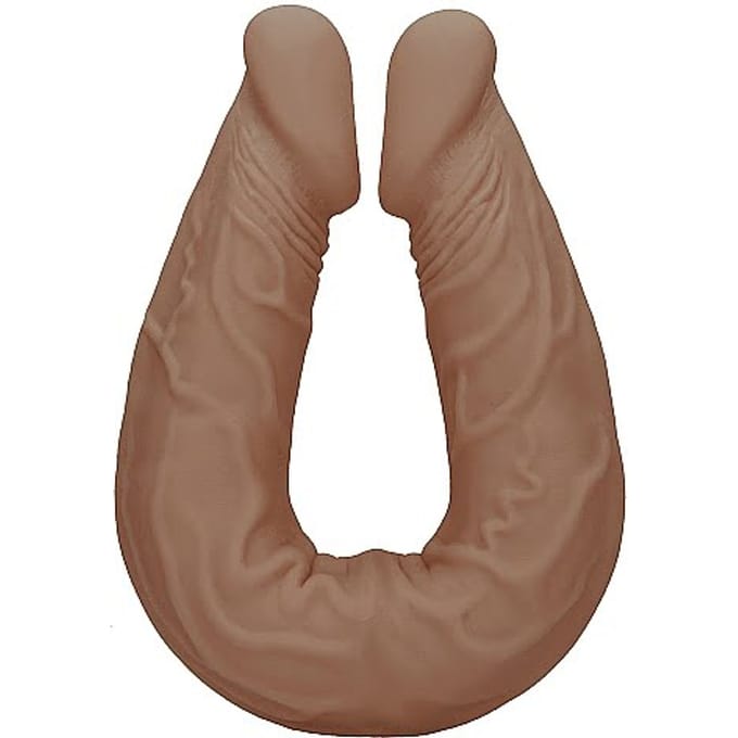 Realistische Dubbele Dildo zeer soepel 34 cm - Bruin