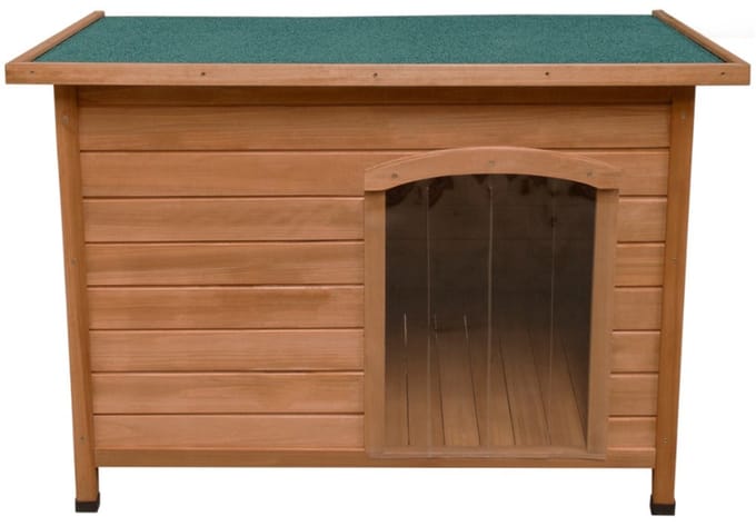 Houten hondenhok - bruin - middelgroot - weerbestendig dennenhout