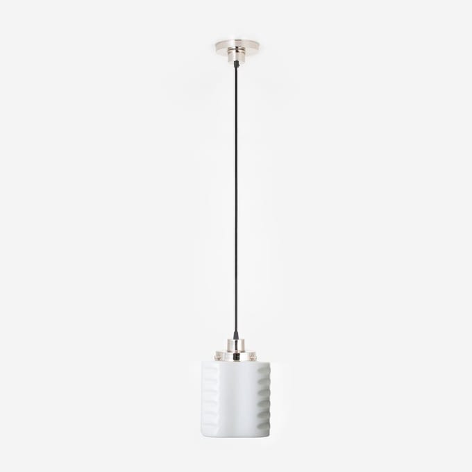Hanglamp aan snoer De Klerk 20's Nikkel - Art Deco Trade