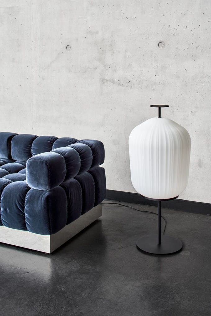 ClassiCon Plisséé Staande lamp / Vloerlamp - zwart