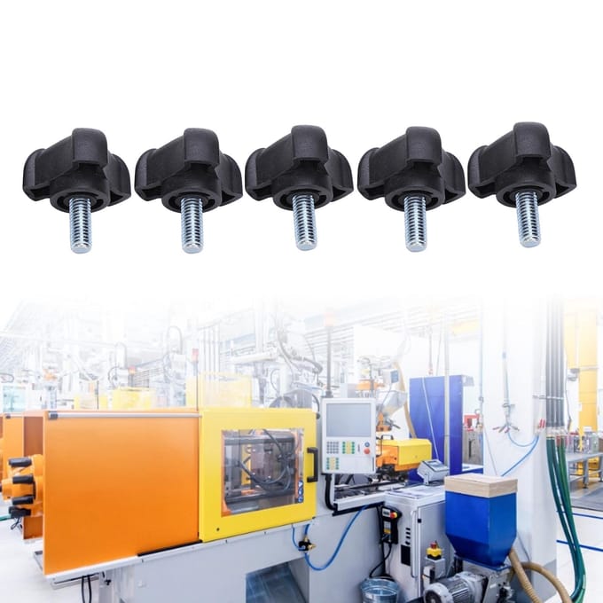 5 stuks M6 Plastic Driehoekige Kop Booghandgreep Schroeven Borgbout Bevestigingsmiddel Accessoire 15mm