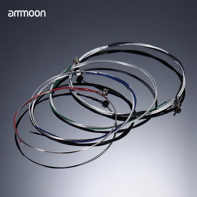 ammoon Volledige Set Hoge Kwaliteit Vioolsnaren Maat 4/4 & 3/4 Vioolsnaren Stalen Snaren GDA en E gray