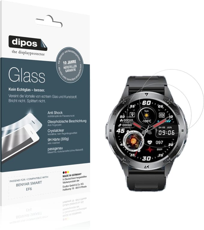 dipos – 2x Pantserfolie geschikt voor BENYAR SMART EF6 | 9H Screenprotector