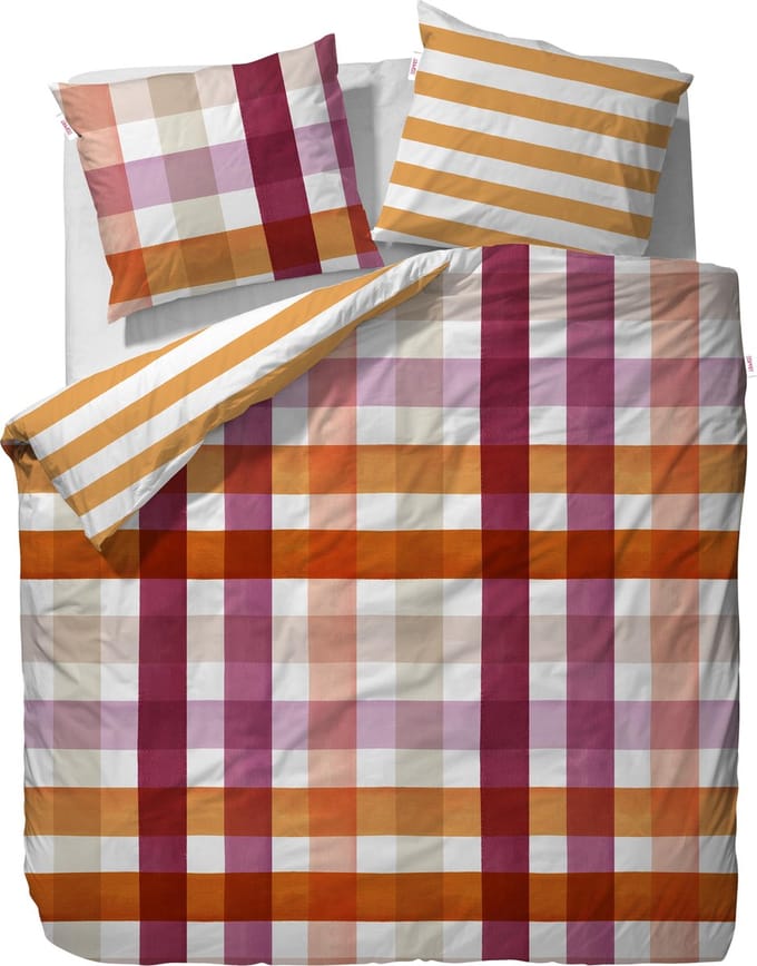 ESPRIT Sun Check - Dekbedovertrek - Lits-jumeaux - 240x200/220 cm - Red