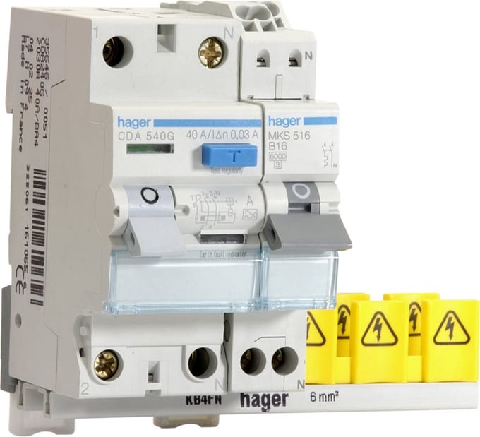 Hager VISION-inbouwunit met StroomonderbrekerS - VKS01COMBI - E32BB
