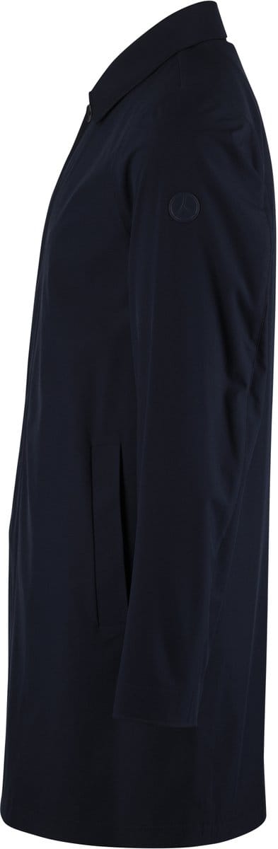 mantel jas People of Shibuya Toshiro navy polyester lang