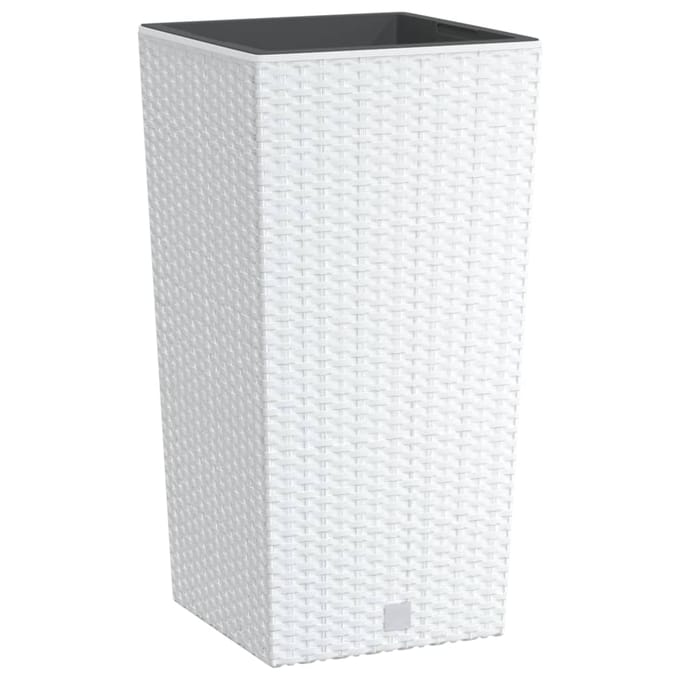 vidaXL - Plantenbak - met - uitneembare - bak - rattan-look - 11/26,5 - L - PP - wit