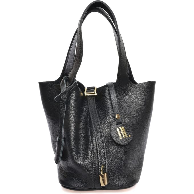 Anna Luchini Zwart Rundleer Tas