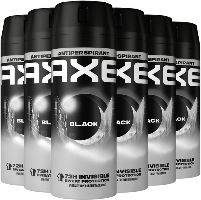 AXE - Anti-Transpirant Spray - Black - 6 x 150 ml - Voordeelverpakking