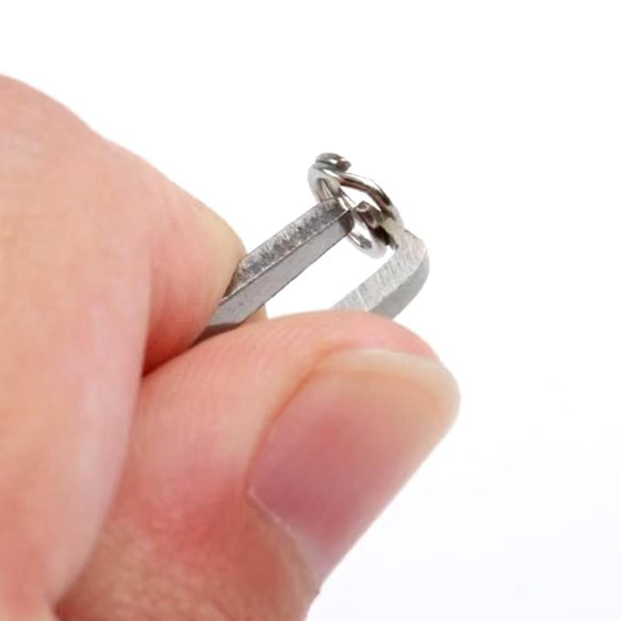 Ringopening Minitang Snelle splitringopener Gereedschap Vislijn Pincet zilver
